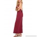 BEAUTYTALK Women's Casual V-Neck Loose Beach Solid Cover-UP Long Maxi Dress Red B073VKRPLW